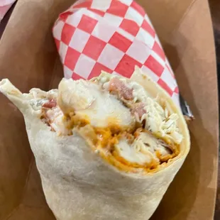 Buffalo chicken wrap