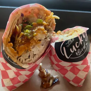 Asian chicken wrap