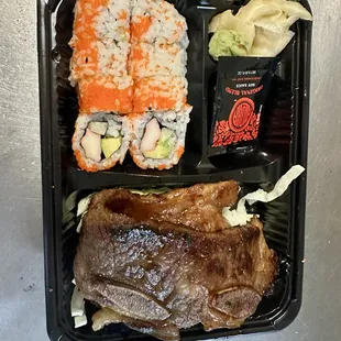 Teriyaki Short Ribs &amp; Sushi Combo