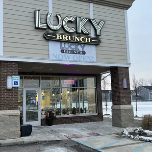 the front of lucky brunch
