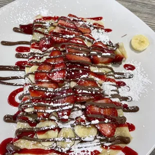 Banana Nutella crepes.