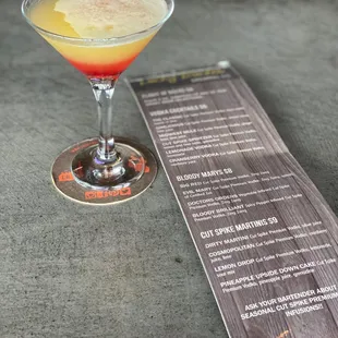 Pineapple upside down martini