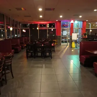 Interior. Facing dining area from restrooms. The old City Cafe diner space.