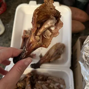 Disgusting dried out duck that went straight into the GARBAGE.