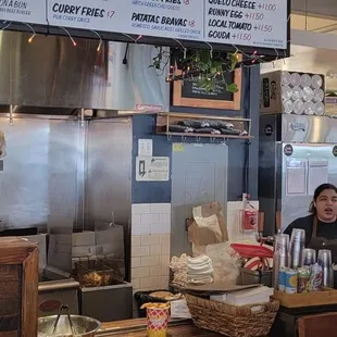 Curry Fries on the counter