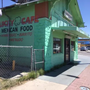 the front of the restaurant
