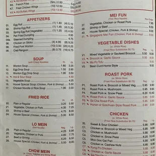 sushi and sashimi, menu