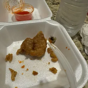 A19. Fried Shrimp with fly/insect in the fry batter