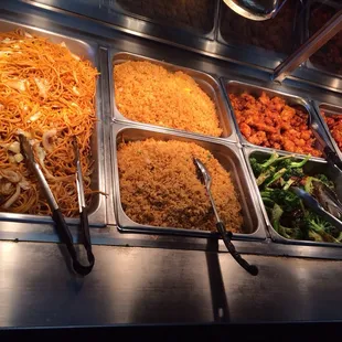  variety of food items in a buffet