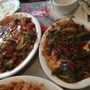 Mongolian beef. Tofu