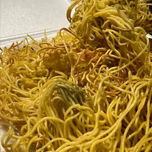 The crispy noodles given to my to go order are covered in mold. Very upset!