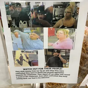 I'm sad they've been robbed but this sign is hilarious pointing out that even the thieves keep coming back because the food is so good.