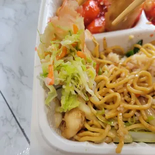 Uncooked cabbage and vegetables in the fried eggrolls. The egg roll was also barely cooked with a super thin and brittle egg roll wrap.