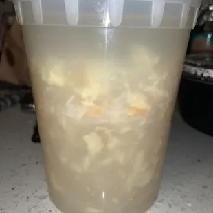 This is the egg drop soup I highly do not recommend. Very water down and unflavored. I did not eat it because it was not good at all.