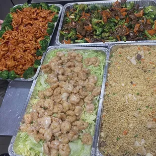 20. Orange Chicken 12. Broccoli Beef 67. House Fried Rice 30. Honey Glazed Walnut Shrimp