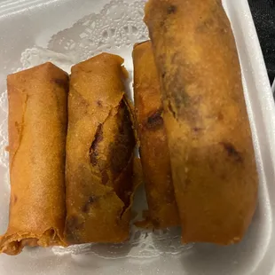 Shrimp and Chicken Egg Roll burned .