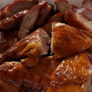 BBQ pork (char sui) and roast pork