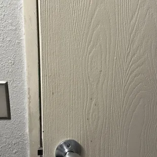 Bathroom door.