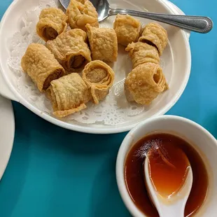 Deep fried crispy taro rolls