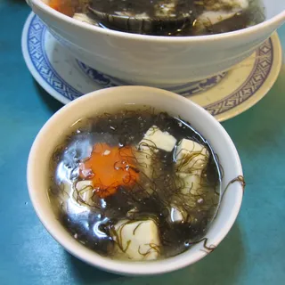 Bean Cake and Black Moss Soup