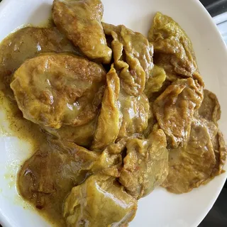 Curry Wheat Gluten Sausage with Broccoli