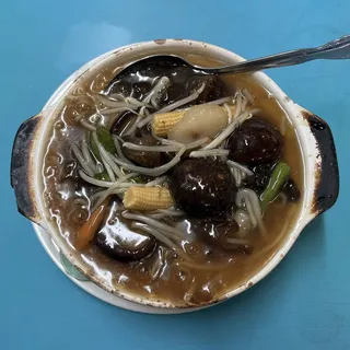 Mixed Vegetables Mushrooms in Clay Pot