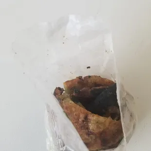 Is it burnt or charred?  Looks burnt tasted burnt also - sorry you missed this time