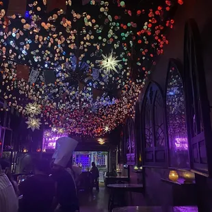 Gorgeous twinkling lights on the ceiling in the bar area. Gorgeous atmosphere.