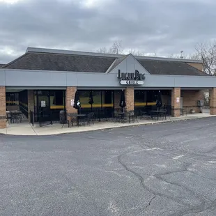 the front of the restaurant