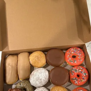 a box of assorted donuts