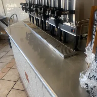 Self serve coffee station...
