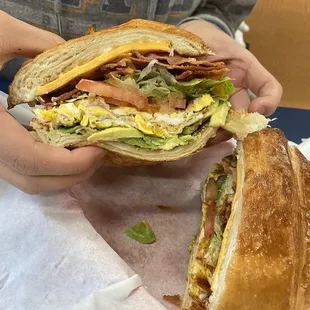 BLT with avocado and triple eggs!