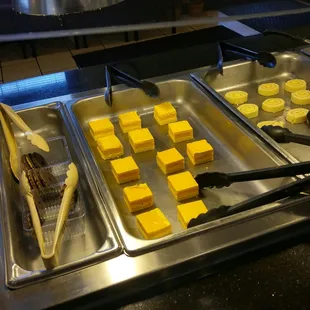 Little mango coconut custards on the dessert buffet! Delicious!