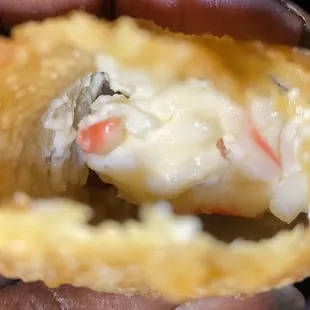 the inside of a cracker