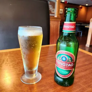 Tsingtao Beer.  Tsingtao Means &quot;Blue Island&quot;
