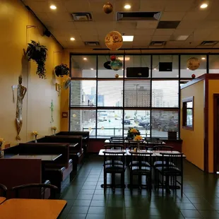 the inside of a restaurant