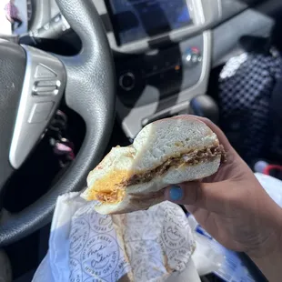 steak bagel with cheese add spicy mayo