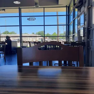 Looking out of dining room