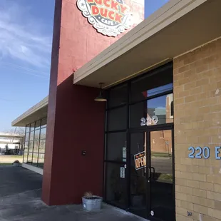 Cute duck tracks leading the way into the Lucky Duck.