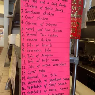 Lunch specials