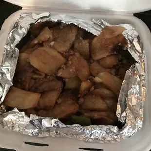 Sliced Potato with Green Pepper &amp; Ground Pork