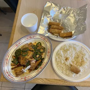 61, Double Pork with Jalapeno and Dry Tofu