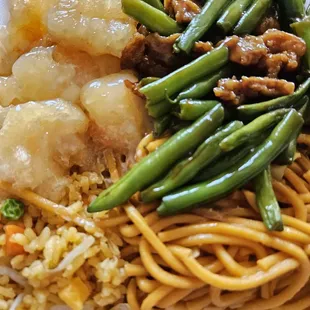 Honey walnut skrimp and string bean chicken