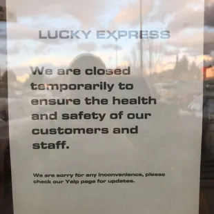 We are now open. (Updated: 9/1/20)