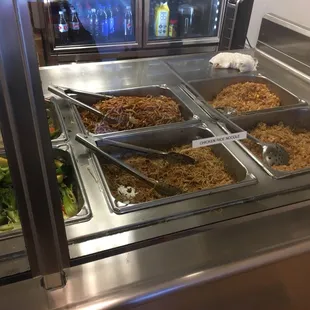 These are the rice/noodle options.