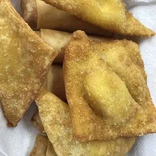 Spring Rolls ($2.50)  Fried Crab Meat Wonton ($5.50)
