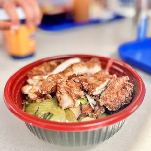 Yaki Udon with Karaage-inspired Crispy Chicken