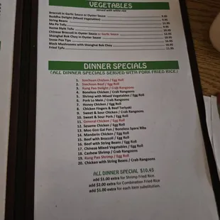 Menu (7) as of 11/20/2024