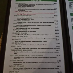 Menu (4) as of 11/20/2024