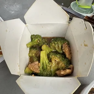 Gummy Beef with broccoli.